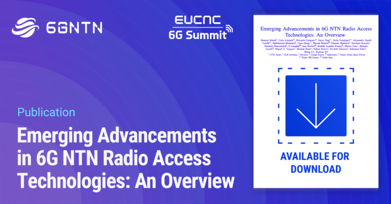 6G-NTN paper presented at the EuCNC & 6G Summit